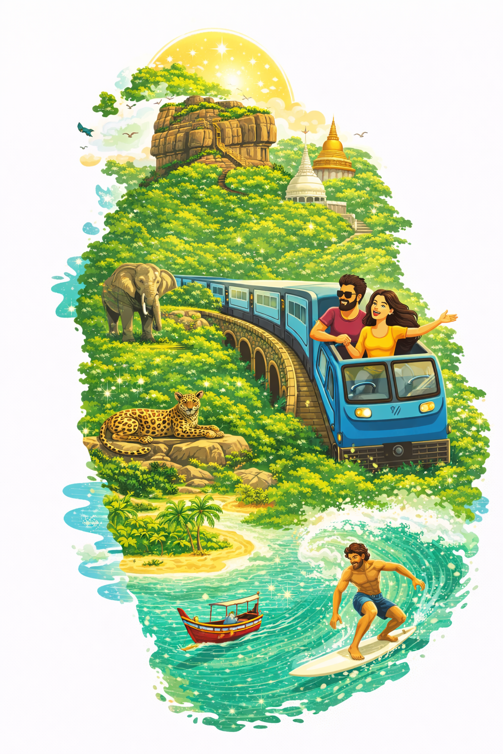 Sri Lanka offsite illustrated itinerary