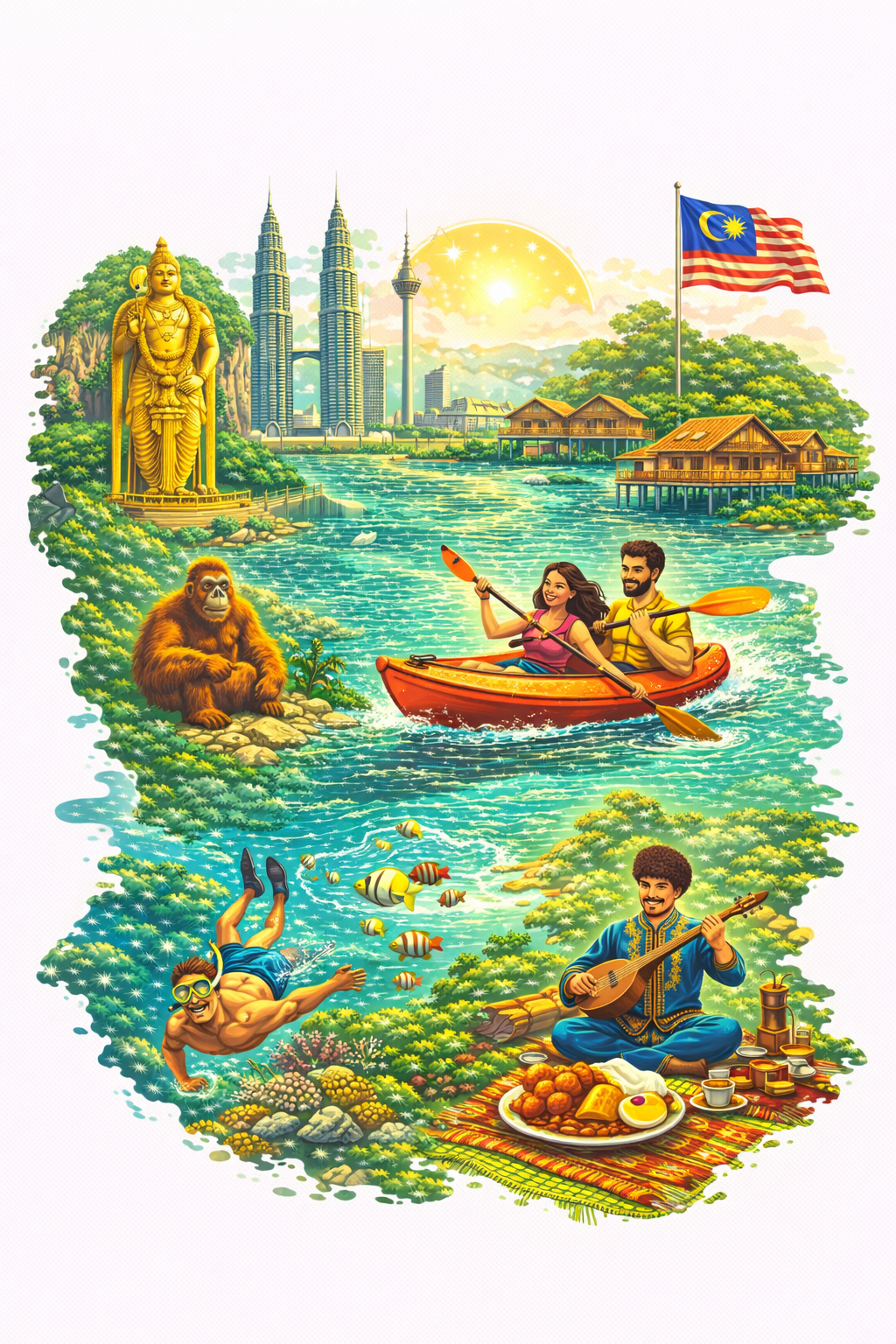 Malaysia offsite illustrated itinerary