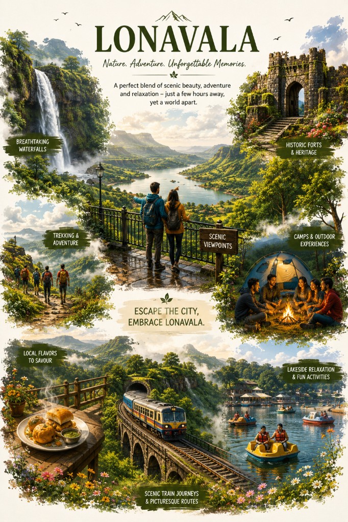 Lonavala — nature, adventure and two-day corporate offsite itinerary highlights collage