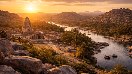 Granite boulders and heritage landscape in Hampi – cultural experiences for corporate team retreats