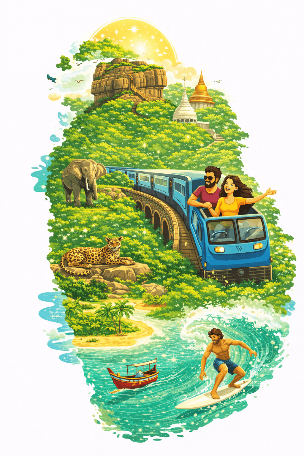 Sri Lanka offsite illustrated itinerary