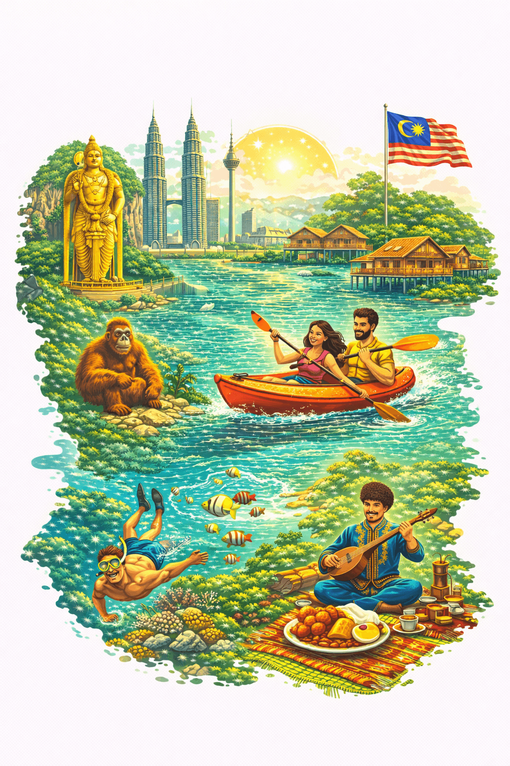 Malaysia offsite illustrated itinerary