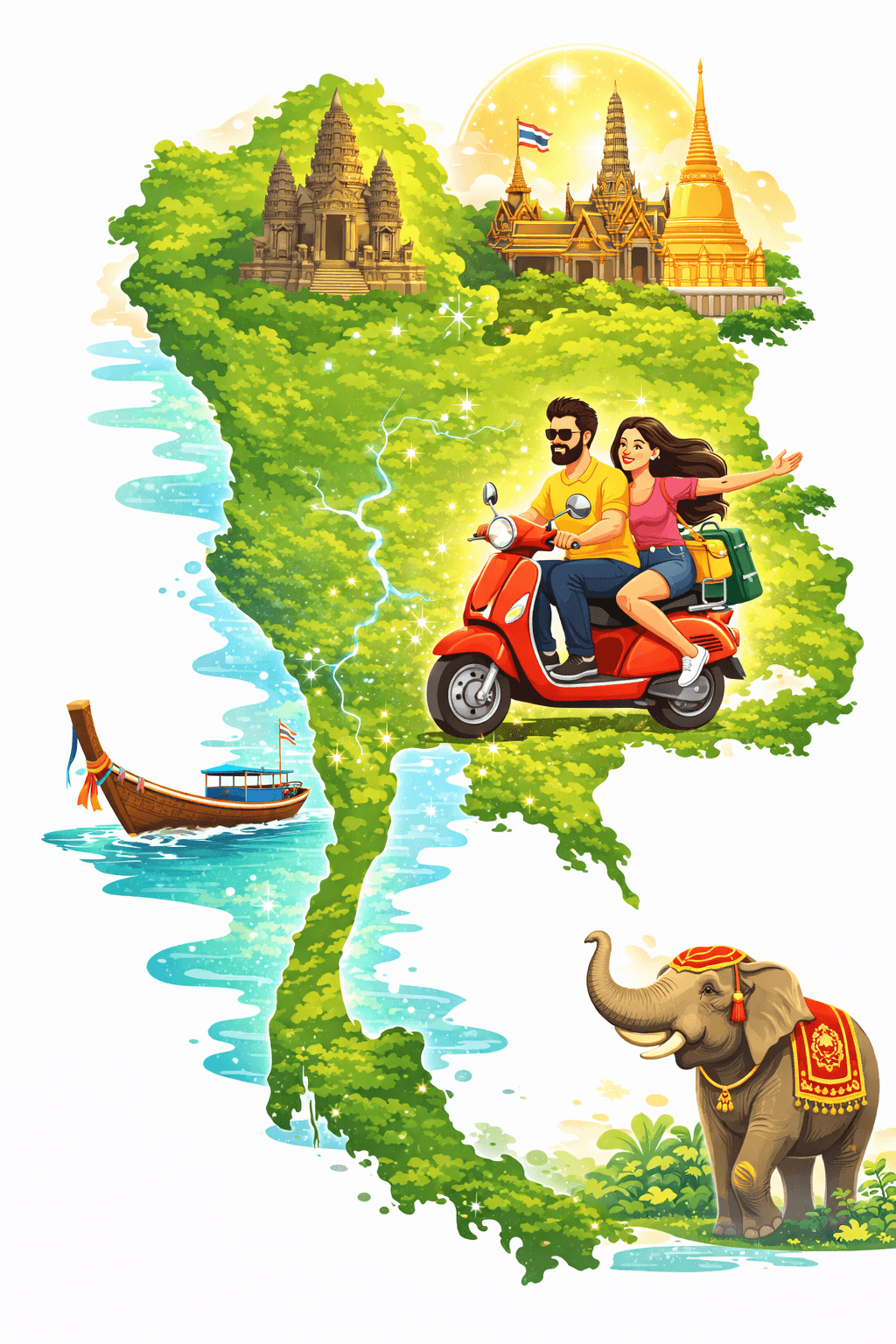 Thailand offsite illustrated itinerary