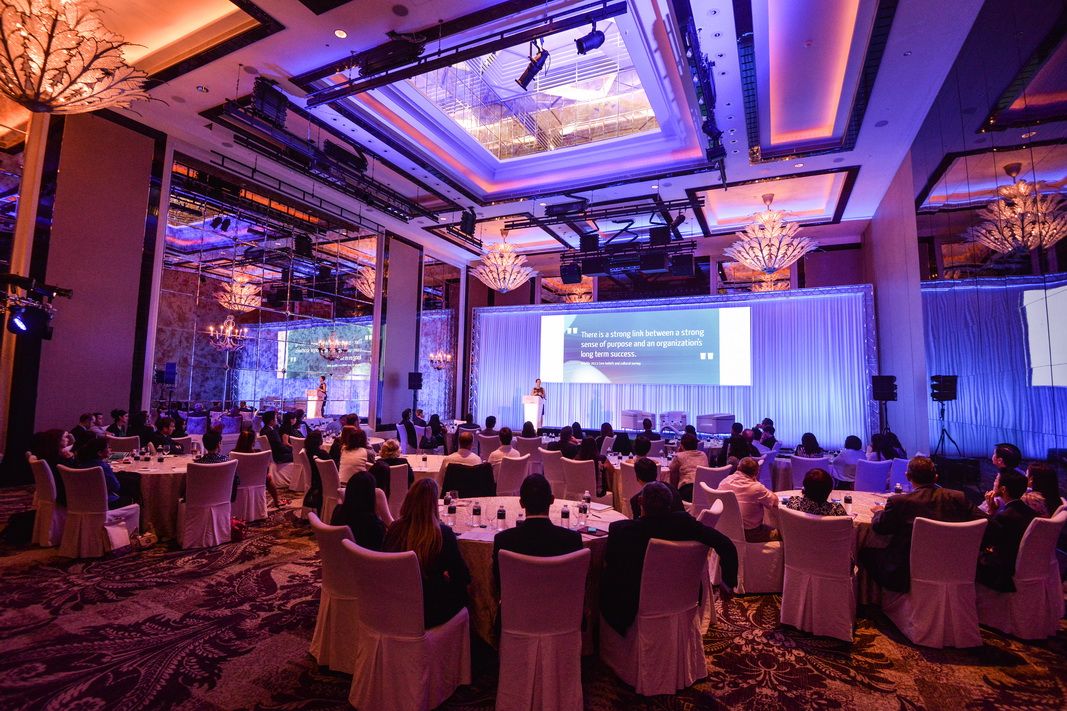 Premium ballroom during a corporate annual meet