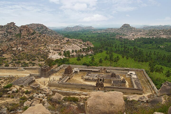 Corporate offsite in Hampi — ancient Vijayanagara-era temples and granite boulder landscapes