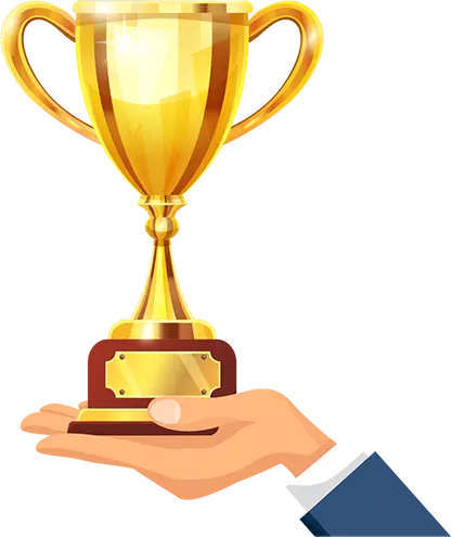 Satisfaction trophy for corporate offsite experiences